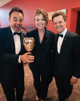 Ant and Dec with Olivia Coleman